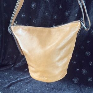 Coach Tan Leather Hobo Bag with Slouchy Design